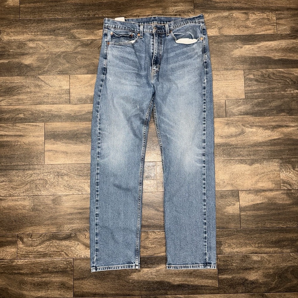 Levi's 505 Regular Fit Straight Leg Medium Wash Jeans Men's 35x32 Preowned